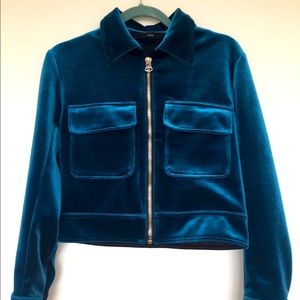 Blue velvet jacket